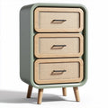 Rattan and Wood Bedroom Nightstand – Designed for Storage – Made of Rattan and Wood – 45 x 35 x 75cm