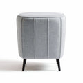 Fabric Upholstered Storage Ottoman – Ideal for Living Room Use – Upholstery Material with Wooden Legs – 50 x 50 x 45cm