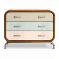Wooden Drawer Chest with Colorful Fronts for Bedroom Storage – 80 x 40 x 100cm