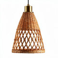 Woven Rattan Pendant Light Fixture – Ideal for Home or Office Use, Made of Rattan, Dimensions 30 x 30 x 45cm