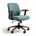 Office Task Chair with Adjustable Height and Armrests – Fabric and Metal Construction – 60 x 60 x 95cm