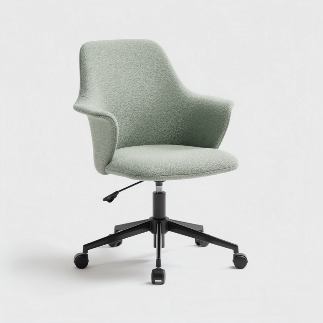 Fabric Office Chair with Adjustable Height – Suitable for Workspaces – Metal and Fabric Construction – 65 x 65 x 90cm