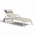 Teak Wood Outdoor Lounger With Wheels – Suitable for Patios and Gardens – 200 x 75 x 30cm